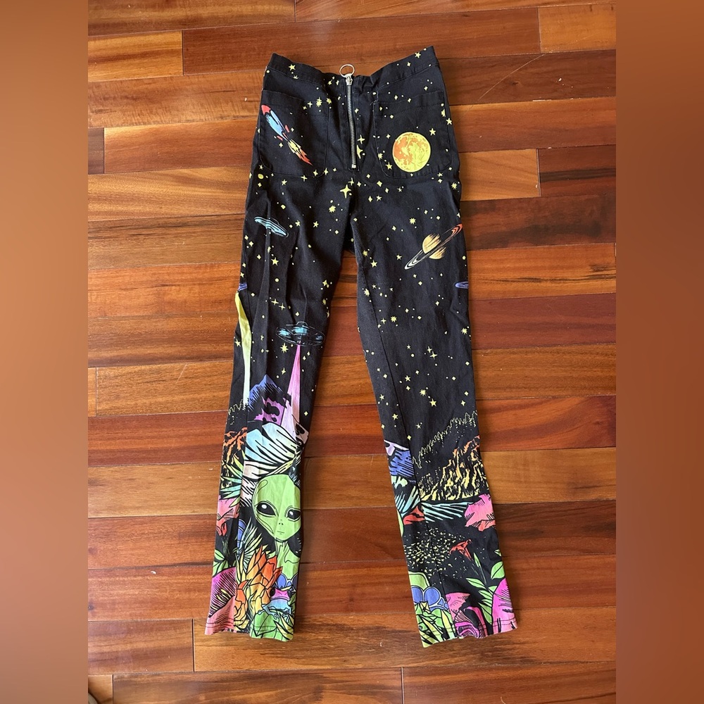 Current Mood Cosmic Adventure Bottoms - Black and Multicolor